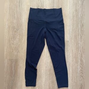 Athleta Salutation Stash Leggings- Navy